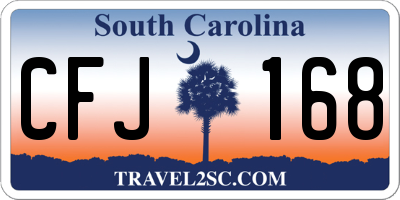 SC license plate CFJ168