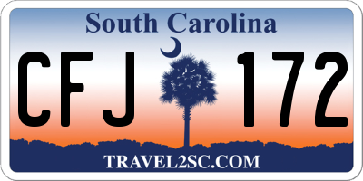 SC license plate CFJ172