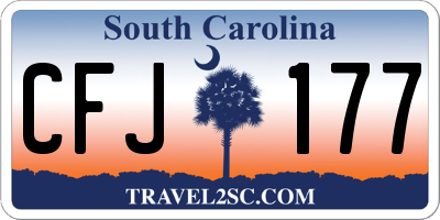 SC license plate CFJ177