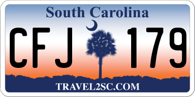 SC license plate CFJ179