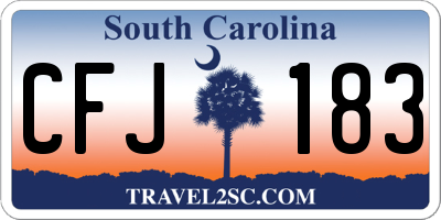 SC license plate CFJ183