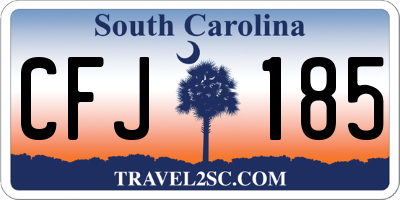 SC license plate CFJ185