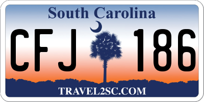 SC license plate CFJ186