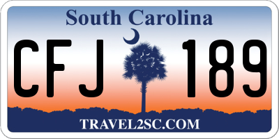 SC license plate CFJ189