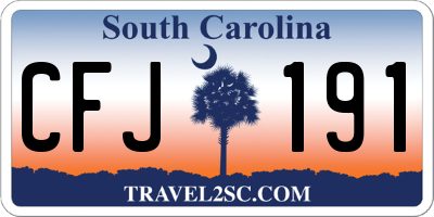 SC license plate CFJ191