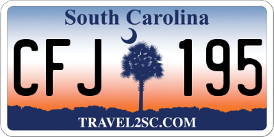 SC license plate CFJ195