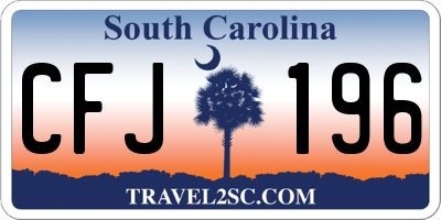 SC license plate CFJ196