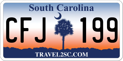 SC license plate CFJ199