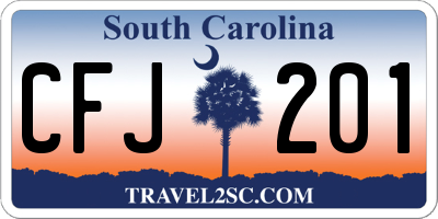 SC license plate CFJ201