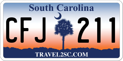 SC license plate CFJ211