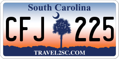 SC license plate CFJ225