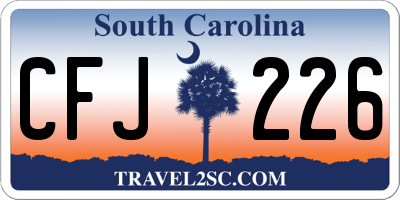 SC license plate CFJ226