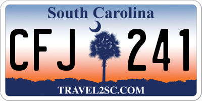 SC license plate CFJ241