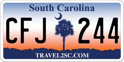 SC license plate CFJ244