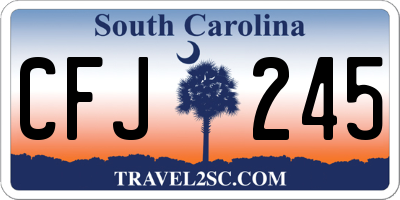 SC license plate CFJ245