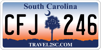 SC license plate CFJ246