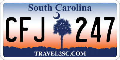 SC license plate CFJ247