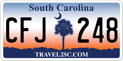 SC license plate CFJ248
