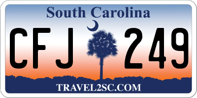 SC license plate CFJ249