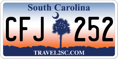 SC license plate CFJ252