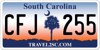 SC license plate CFJ255