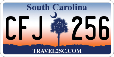 SC license plate CFJ256