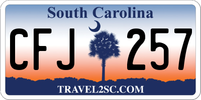 SC license plate CFJ257