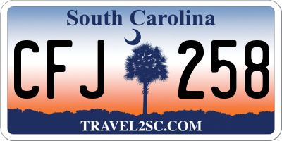 SC license plate CFJ258