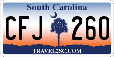 SC license plate CFJ260