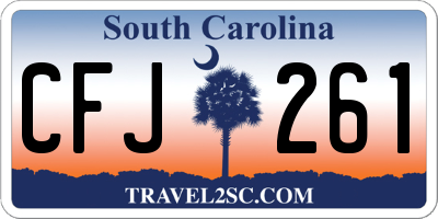 SC license plate CFJ261