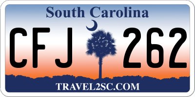 SC license plate CFJ262