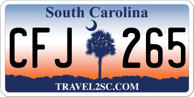 SC license plate CFJ265