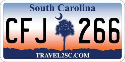 SC license plate CFJ266