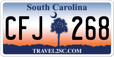 SC license plate CFJ268