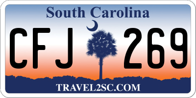 SC license plate CFJ269