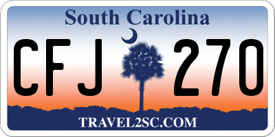 SC license plate CFJ270