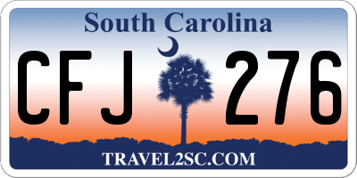 SC license plate CFJ276