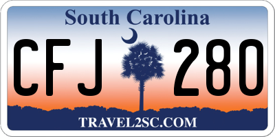 SC license plate CFJ280