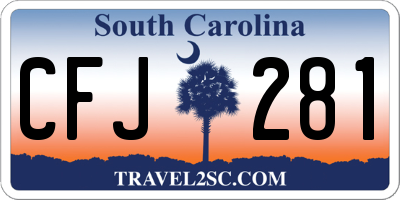 SC license plate CFJ281