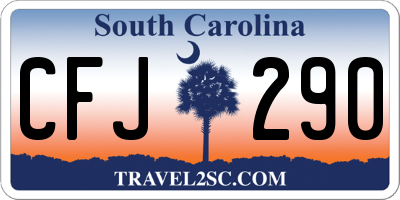 SC license plate CFJ290