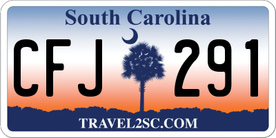 SC license plate CFJ291