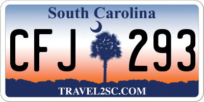 SC license plate CFJ293