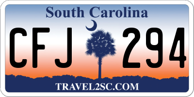 SC license plate CFJ294