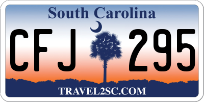SC license plate CFJ295