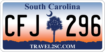 SC license plate CFJ296