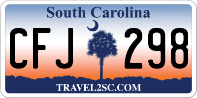 SC license plate CFJ298