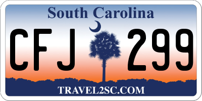 SC license plate CFJ299