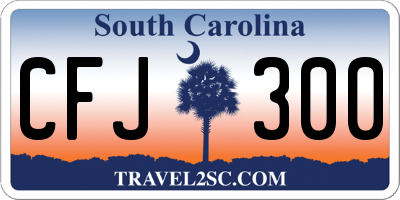 SC license plate CFJ300