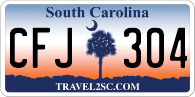 SC license plate CFJ304