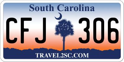 SC license plate CFJ306